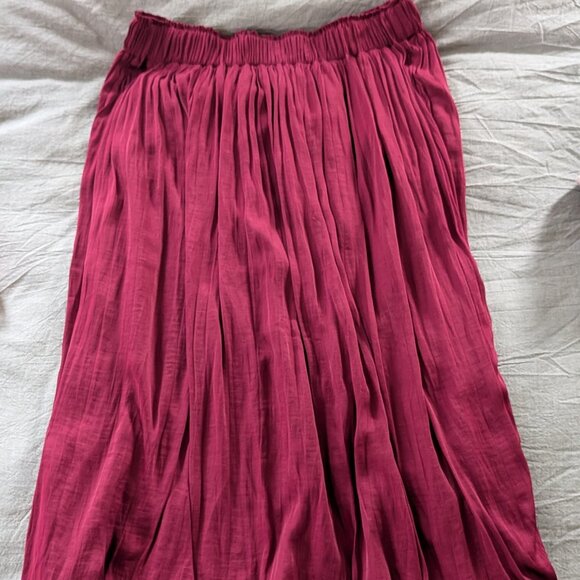 Pleated Midi Skirt with lining - Picture 1 of 4